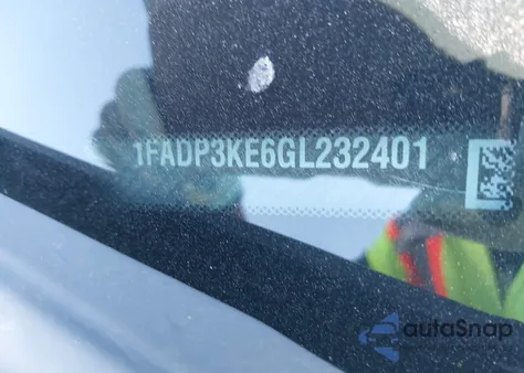 2016 Ford Focus Se from USA, damaged, VIN 1FADP3KE6GL232401